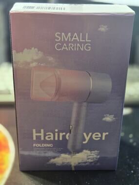 Compact Folding Travel Hair Dryer Pink Hot & Cold With Concentrator New Open Box